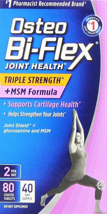 Osteo BiFlex Triple Strength with MSM Formula, Supports Cartilage Health, 80 Count