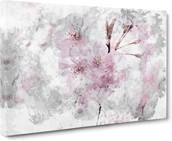 A Pretty Pink Cherry Blossom Tree Canvas Wall Art Print 30x20 Inch | Ready to Hang, Gallery Wrapped, Fade-Resistant Inks, Securely Packaged, UK Made