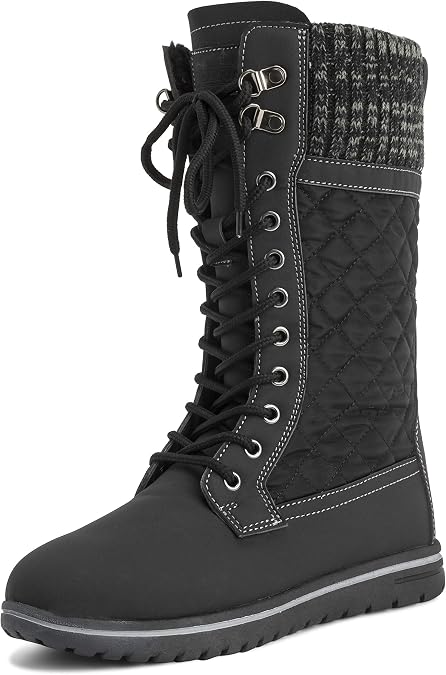 POLAR Womens Rain Thermal Warm Snow Winter Knee High Waterproof Boots
