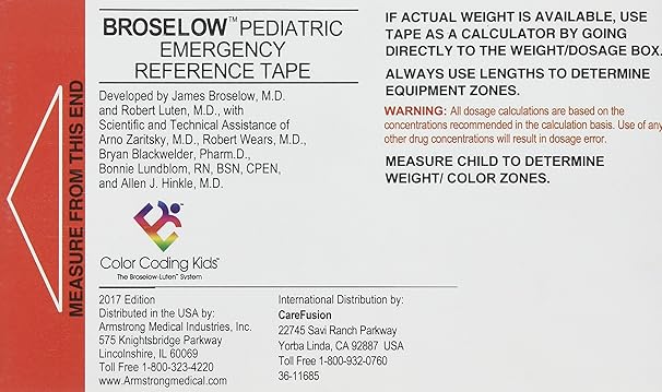 Broselow Pediatric Emergency Tape 2017