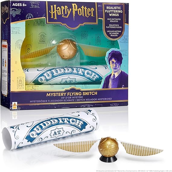 Wizarding World: Mystery Flying Golden Snitch - Illusion Movement & Trick Toy, Hand Thread Suspension, Harry Potter Collectible Quidditch Ball Replica