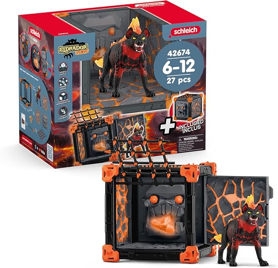 Schleich Eldrador - 27Pc Battlecave Lava Hyena Playset - Kids 7+ | 42674