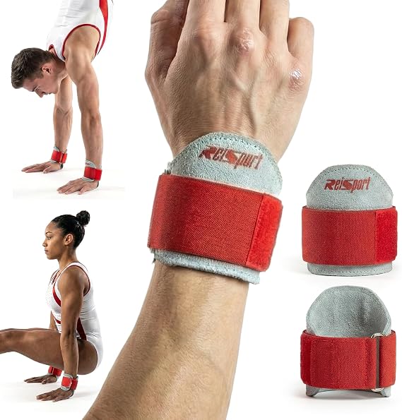 Reisport Unisex Gymnastic Leather Wrist Support, Hook & Loop Closure - USA