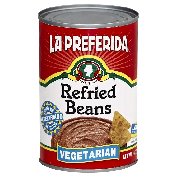 La Preferida Refried Beans, Vegetarian, 16 oz (Pack - 24)