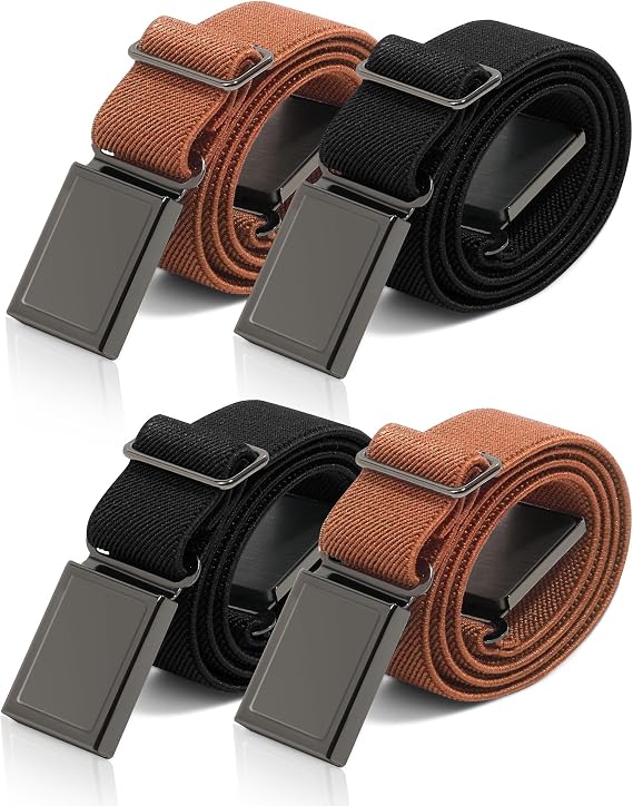 Kajeer Boys Magnetic Kids Belt Adjustable Elastic Toddler Girl Belts 4 Pcs