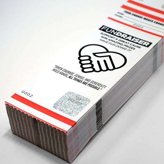 Fundraiser Tickets - Fast, Secure & Affordable Event Tickets by MyZone Printing (Red, 300)