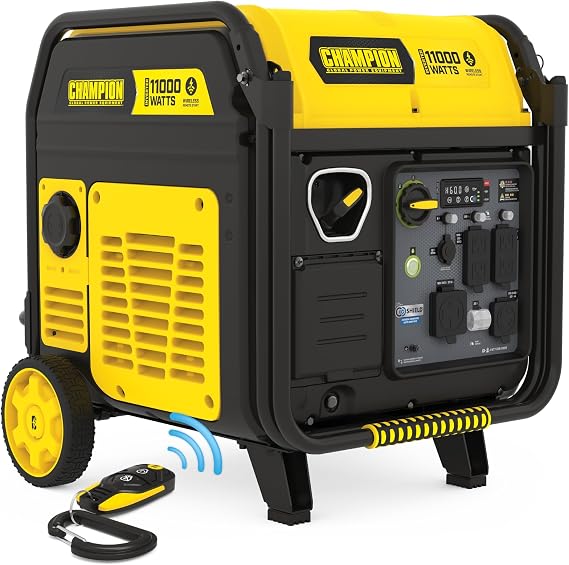 Champion 11,000-Watt Wireless Remote Start Portable Inverter Generator
