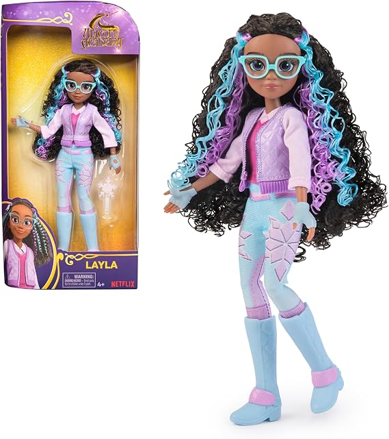 Unicorn Academy, Layla Doll with 5 Accessories, 9.5, Dolls & Unicorn Toys for Girls Ages 4 and up