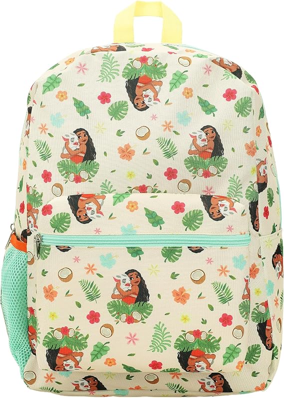 Bioworld Disney's Moana Pua and Moana 16" Kid's Backpack For School And Travel