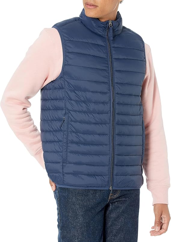 Amazon Essentials Men's Lightweight Water-Resistant Packable Puffer Gilet