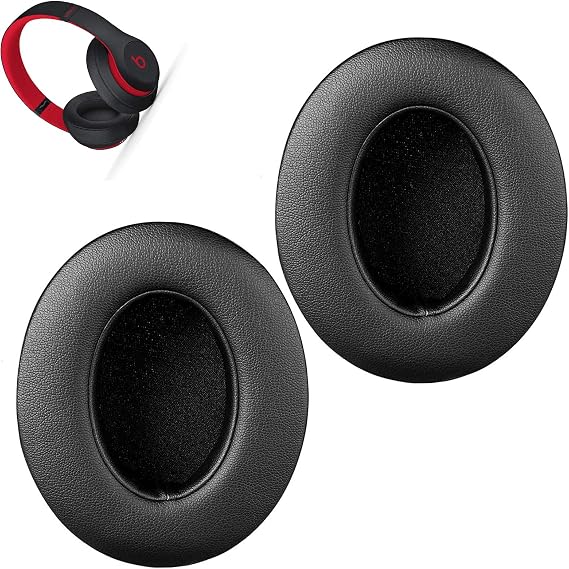 Yedek Kulak Pedleri Hafızalı Köpük Kulak Pedleri Minder Kiti Studio 3 ve Studio 2.0 için Kablolu/Kablosuz Bluetooth Kulaklık Kulak Üstü Kulaklıklar (Siyah)