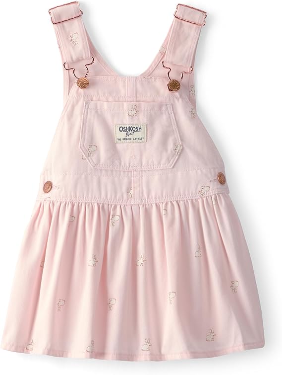 OshKosh B'gosh Girl World's Best Overalls, Pink, 6M