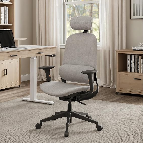 EUREKA ERGONOMIC Mesh Office Chair, High Back, Gray