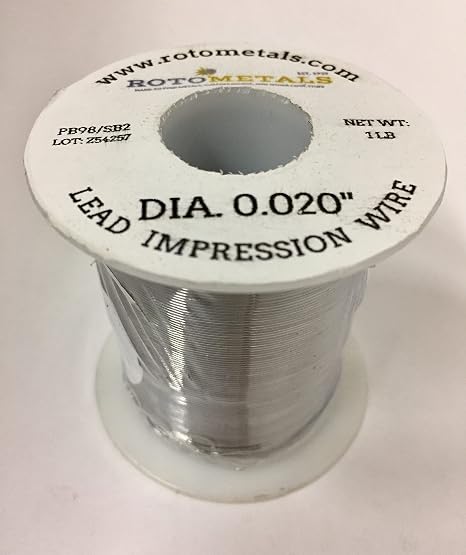 Lead Impression Wire .020 inch Diameter - 1 Pound Spool