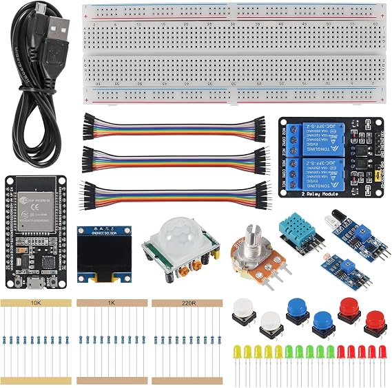 AITRIP ESP32 ESP-32S ESP32S ESP32 ESP-WROOM-32 Development Board WiFi Basic Starter Kit Compatible with Arduino IDE