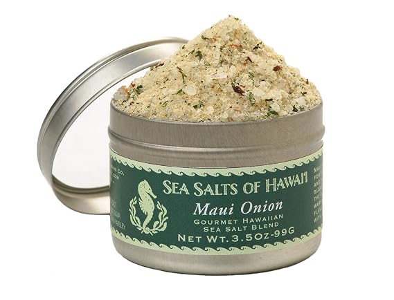 Maui Onion Hawaiian Sea Salt 3.5oz.Tin - Made in Hawaii