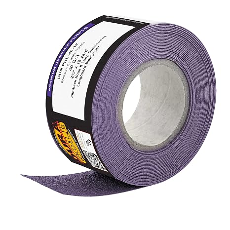Dura-Gold Premium 40 Grit Purple Film Ceramic Longboard Sandpaper, 2-3/4"