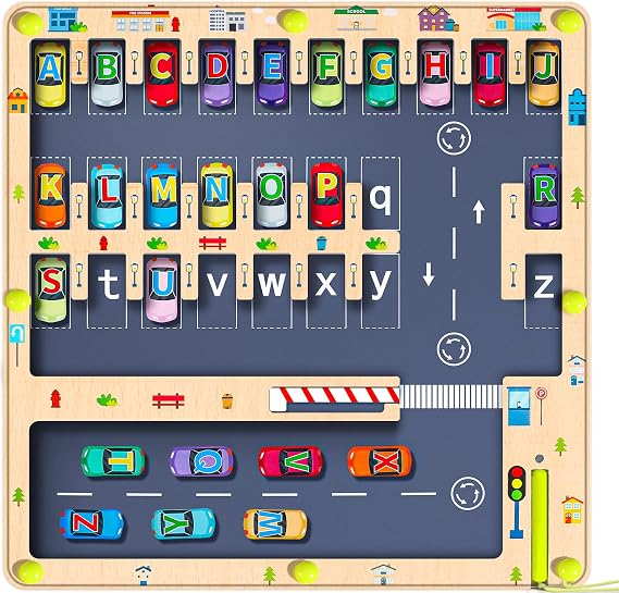 Magnetic Alphabet Maze for Kids, Montessori Toys for 3 4 5Year Old Boy Girl