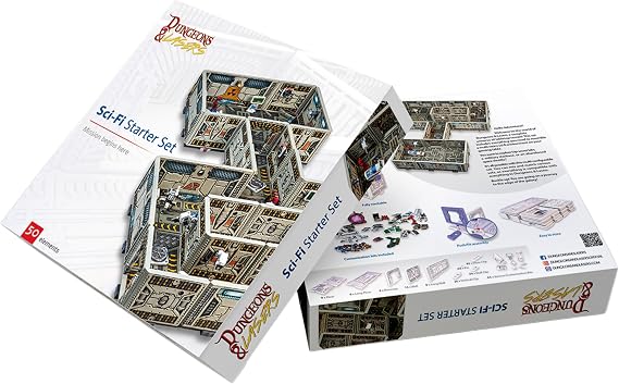 Archon Studio Dungeons & Lasers: Sci-Fi Starter Set Unpainted and Unassembled - Tabletop & RPG Terrain Game Set for Dungeons & Lasers 280 Pieces for Ages 14+, (ARCDNL0001)
