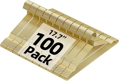 SPECILITE 100 Pack 17.7 Gold Metal Hangers with Notches for Large Suits Size, Shirts, Pants, 0.16 Heavy Duty Coats Hangers, Space-Saving