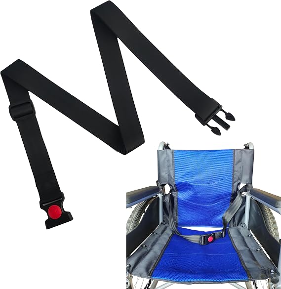 Wheelchair Safety Strap Seat Belt,80 Adjustable High Chair Safety Harness,Chair Strap for Elderly/Adults/Children,Patients Cares Safety Strap (Black)