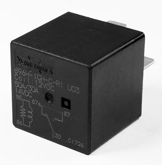 Song Chuan 896H-1CH-C-R1-U03, 12VDC SPDT 50A 12V Socket Terminal Flux Tight Automotive Relay