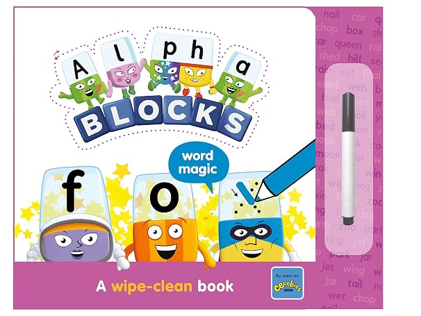 Alphablocks Word Magic: A Wipe-Clean Book (Alphablocks Wipe Clean Titles) Includes a FREE pen! Home Learning Resource for KS1 Ages 3-6 (Numberblock Wipe Clean Titles)