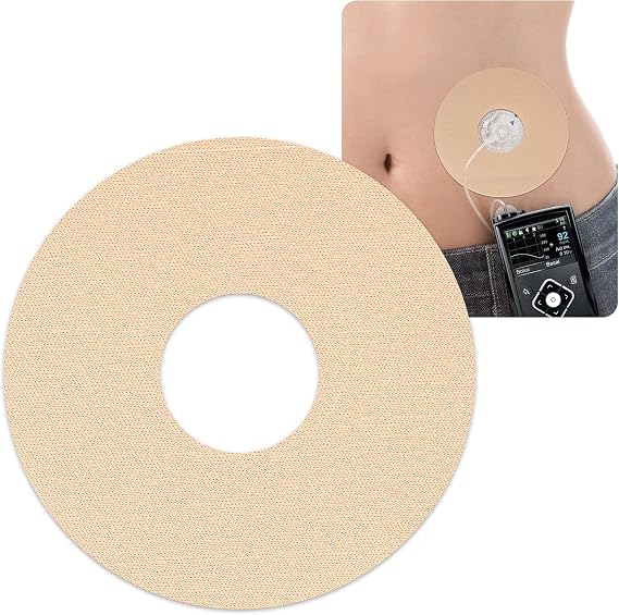 Waterproof Infusion Site CGM Adhesive Patches for Medtronic 780G/770G Tandem t:Slim X2/Mobi 25Pcs - Hypoallergenic Sensor Adhesive Tape with 0.8" Hole 14-Day Wear Pre-Cut Breathable Patch