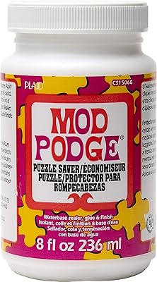 Mod Podge Puzzle Saver 8-Ounce, CS15068, White