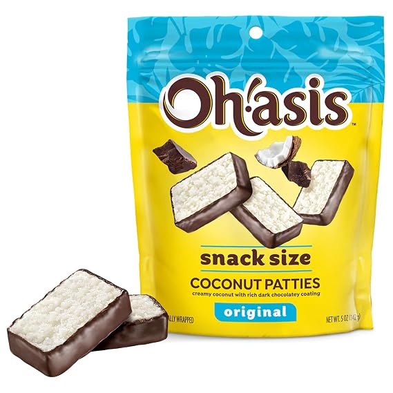 Snack Size Patties 5 oz Bag Creamy Coconut Filling with Rich Dark Chocolate Individually Wrapped Candy Bites Tropical Sweet Treat Gourmet Dessert Snack Pack Kosher Certified Made in USA