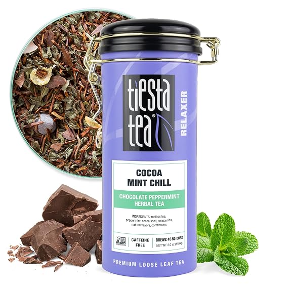 Tiesta Tea Cocoa Mint Chill Chocolate Peppermint Rooibos Tea 3oz
