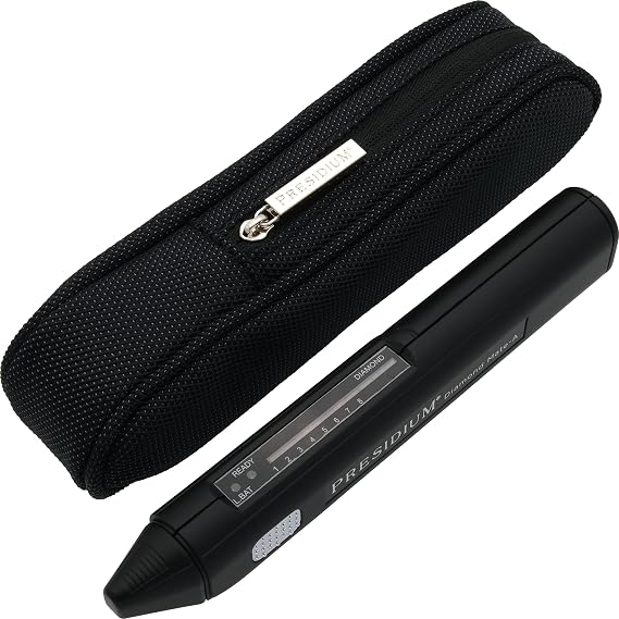 Presidium Diamond Mate A (PDMT-A) Diamond Tester | Professional Handheld Diamond Authenticity Tester | Thermal Conductivity Diamond & Simulant Testing Tool with Metal Alert & Low Battery Indicator