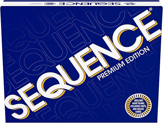 Sequence Premium Edition - Giant Board 20.25" x 26.25" Exclusive Chip and Deluxe Card by Goliath, Blue, Ages 7+