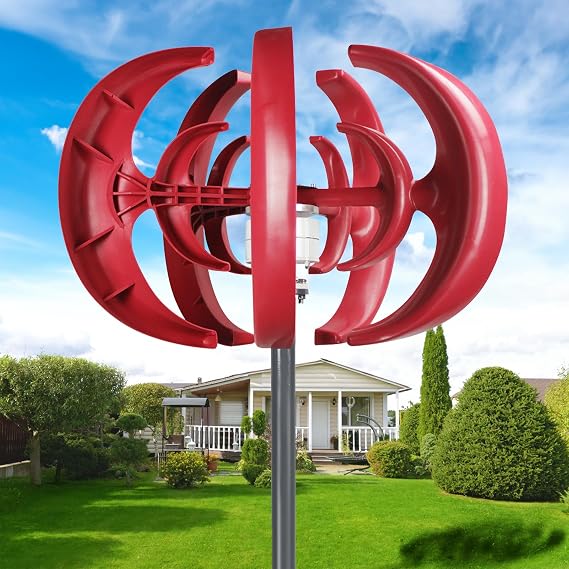 Wind Turbine Generator Kit for Home, 12V 600W 5 Blades Axis Vertical Wind Turbines Hybrids Streetlight Use, Electromagnetic Electricity Producer Equipment