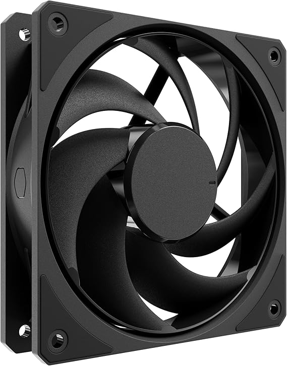 Cooler Master Mobius MFZ-M2NK-21NPK-R1 120 Black Edition Ring Blade, High Performance, Long Life, Quiet, 4.7 inches 120 mm PC Case Fan, All Black