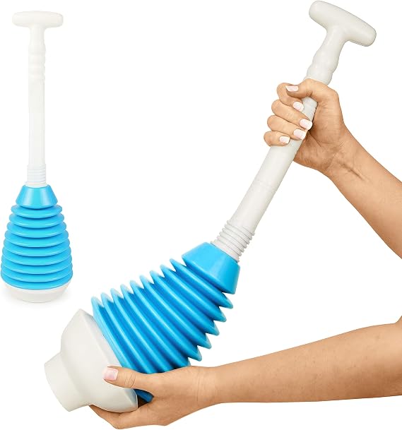 Harrington Toilet Plunger - Universal Bathroom and Kitchen Drain Unclogger for Home and Professional Use - Easily Unblock Any Toilet, Sink, Shower, Bathtub or Other Clogged Drain