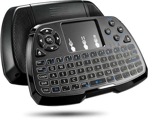A3 Handheld Mini Wireless Keyboard with Touchpad, 2.4G/BT & Media Keys