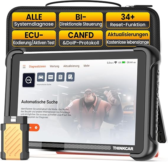 ThinkScan TK689BT OBD2 Diagnostic Tool with 34 Reset Function + Full System Diagnostic Car Diagnostic Tool for ECU Coding / BI Directional Control / CANFD & DoIP