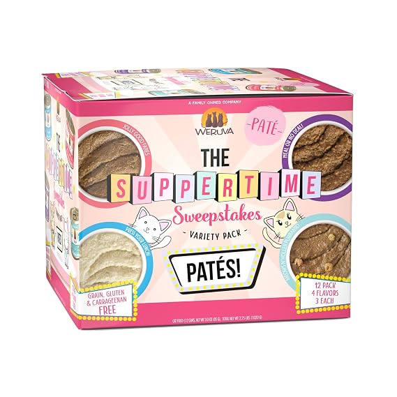 WERUVA Sweepstakes Variety Pack Pate Grain-Free Cat Food, 50.72 OZ