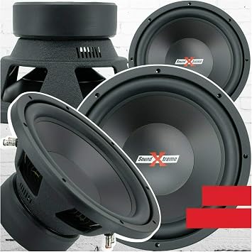 2X SoundXtreme ST-412 Premium Elite 12 Inch Car Audio Subwoofer 4000 Watts Max Power for Pair Dual 4 Ohm Voice Coil High Power Bass Surround Sound 12" Sub Speaker System Pair