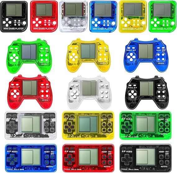 DOEA 18Pcs Video Game Party Favors for Kids, Arcade Keychain, Bulk Party Supplies for Birthday, Goodies Bags Stuffer Classroom Prizes