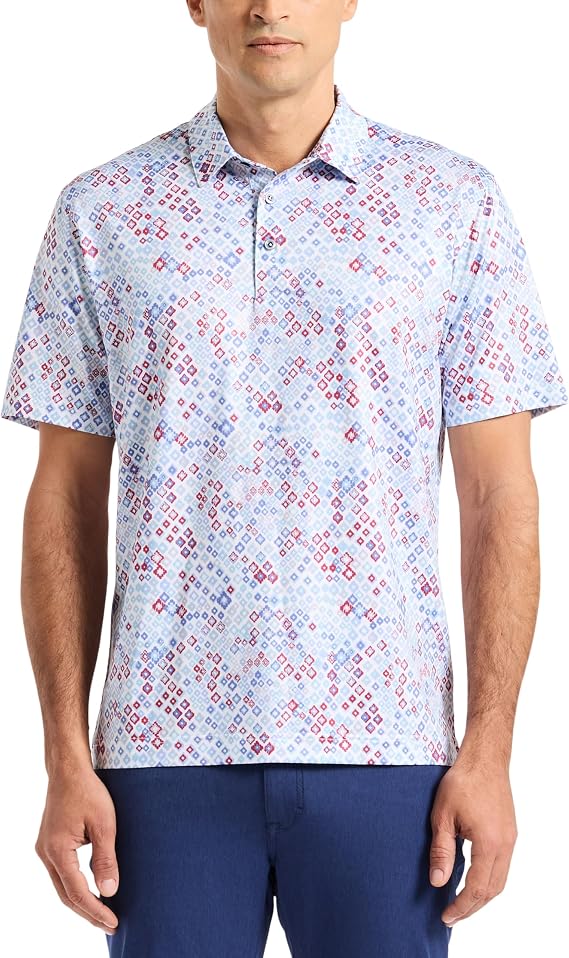 Robert Graham Short-Sleeve Knit Polo Shirt, Premium Cotton Knit Top, Classic-Fit & Richly Detailed for Dress & Casual Wear