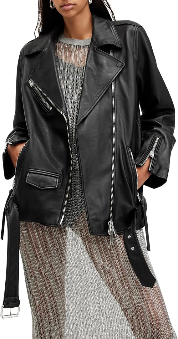 AllSaints Women's Billie Biker Leather Jacket