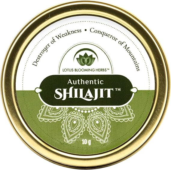 Authentic Shilajit 100% Pure Gold Grade Himalayan Shilajit Resin with Fulvic Acid & Trace Minerals | Supports Healthy Energy, Stamina & Strength | Lotus Blooming Herbs | 10 Grams