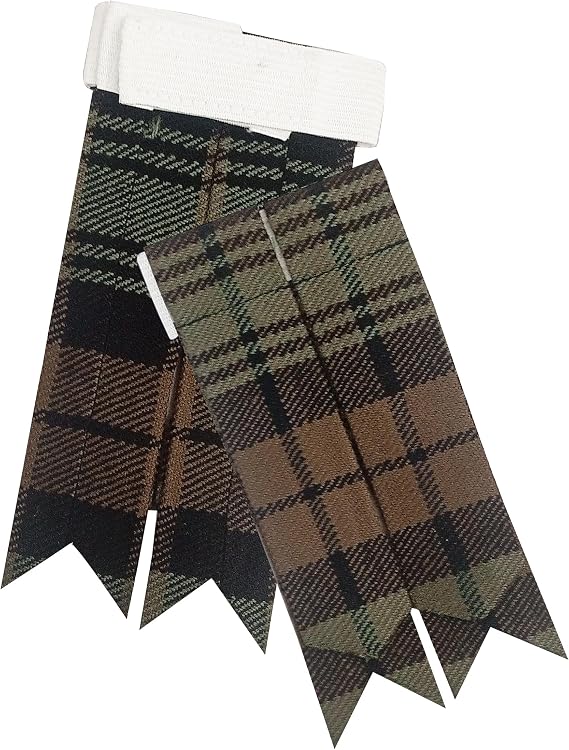 DSS KILTS-Scottish Kilt Hose Flashes 13oz Acrylic Tartan with Adjustable Elastic Band Highland Dress Sock Accessory