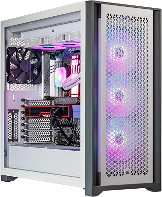 Velztorm White Aciex Custom Built Gaming Desktop PC Intel i9-14900K, Radeon RX 9070 XT, 64GB DDR5, 2TB PCIe SSD  6TB HDD, RGB Fans, 360mm AIO, 1000W PSU, WiFi 6, Bluetooth 5.2, RJ-45, Win 11 Home