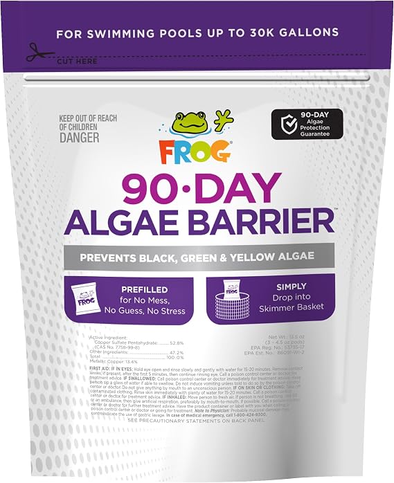 FROG 90-Day Algae Barrier, Prevents Algae Growth, 3 Pods
