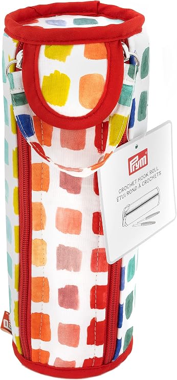 Prym Crochet Hook Roll & Organizer, Rainbow Specks