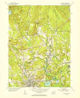 YellowMaps Ashaway RI topo map, 1:31680 Scale, 7.5 X 7.5 Minute, Historical, 1953, Updated 1955, 20.7 x 16.9 in - Polypropylene