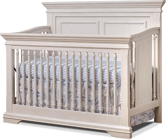 Sorelle Furniture Portofino Crib,Classic 4-In-1 Convertible Crib,Brushed Ivory Crib Made of Wood,Non-Toxic Finish, Wooden Baby Bed,Toddler Bed,Childs Daybed -Size Bed-Ivory